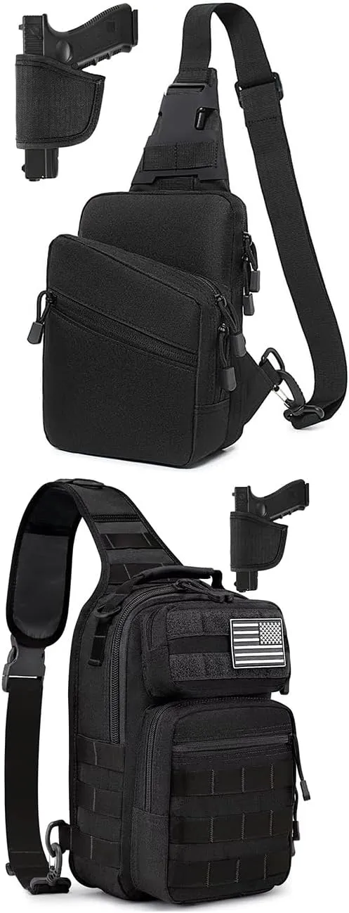 1 Black CCW Concealed Carry Chest Bag   1 Black CCW Bag