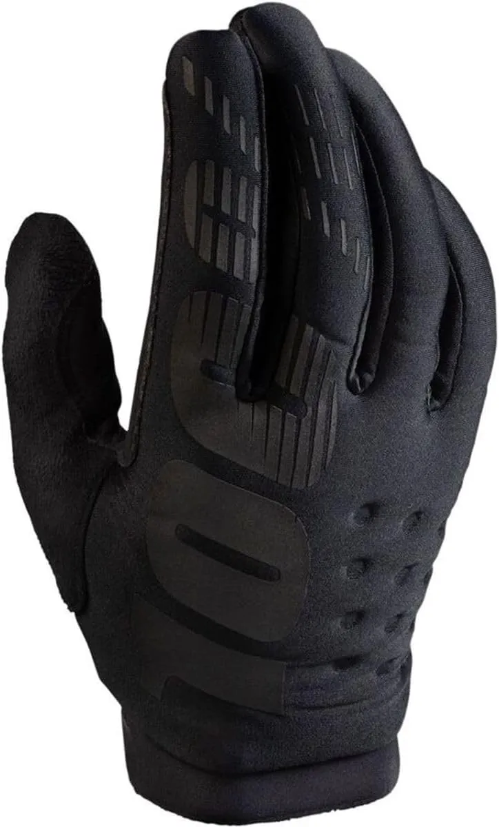 100% BRISKER Cold Weather Motocross & Mountain Bike Gloves - Warm Winter MTB & MX Powersport Racing Protective Gear