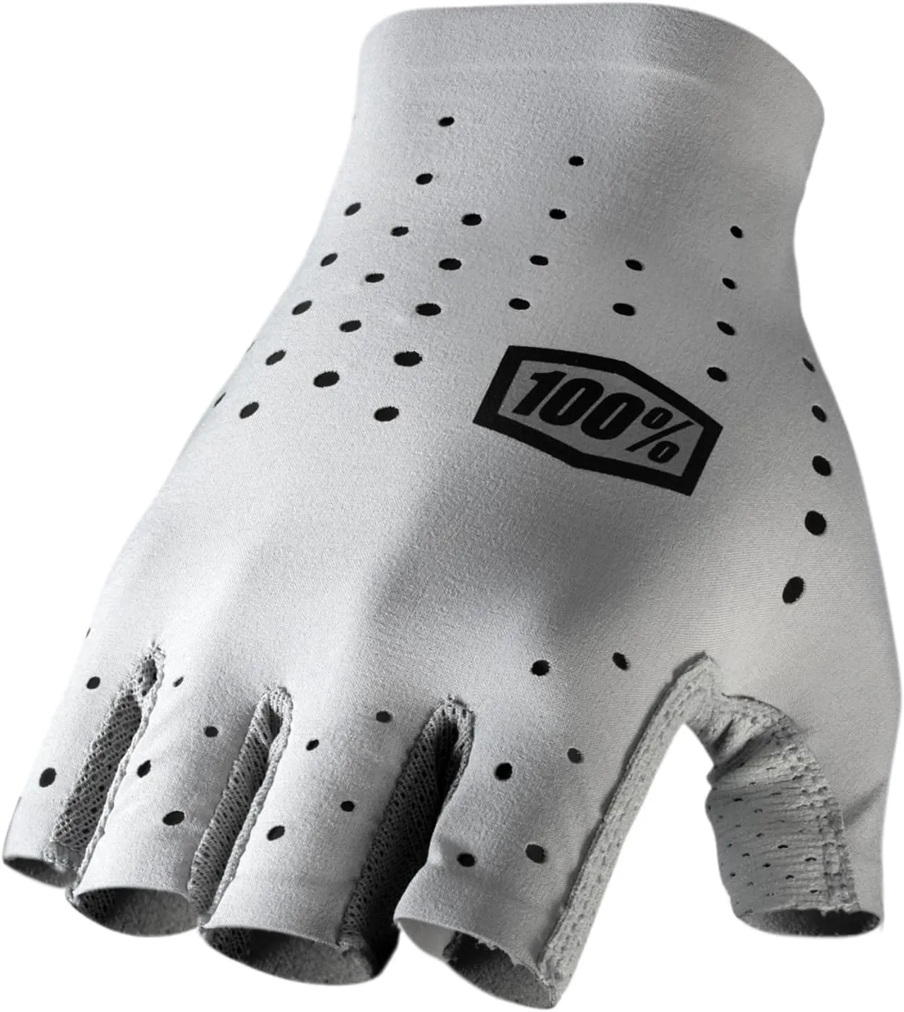 100% Sling Short Finger Mountain Biking Gloves - Fingerless Cycling Gloves for Mountain Bike Riding - Grey, Medium