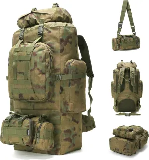 100L Camping Hiking Backpack Molle Rucksack Military Camping Backpacking Daypack
