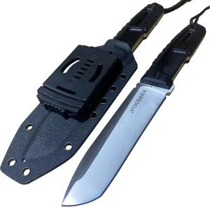 10.63" Full-tang 8Cr14 Steel Fixed Blade Tactical Survival Knife, G-10 handle and k-ydex Sheath