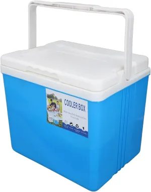 10L Large Portable Cooler, Insulation Hard Cooler with Sturdy Handle, Ice Chest Lunch Box, Travel Iced Drink Box for Outdoor Camping, Picnic, BBQ, Fishing or Commercial Use (Blue)