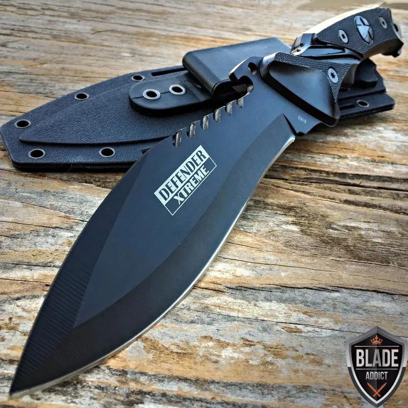 11" Black Combat Fixed Blade