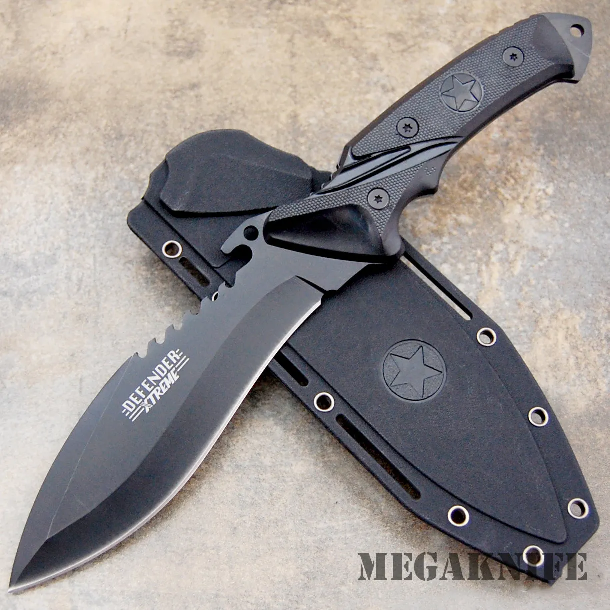 11" Black Combat Fixed Blade