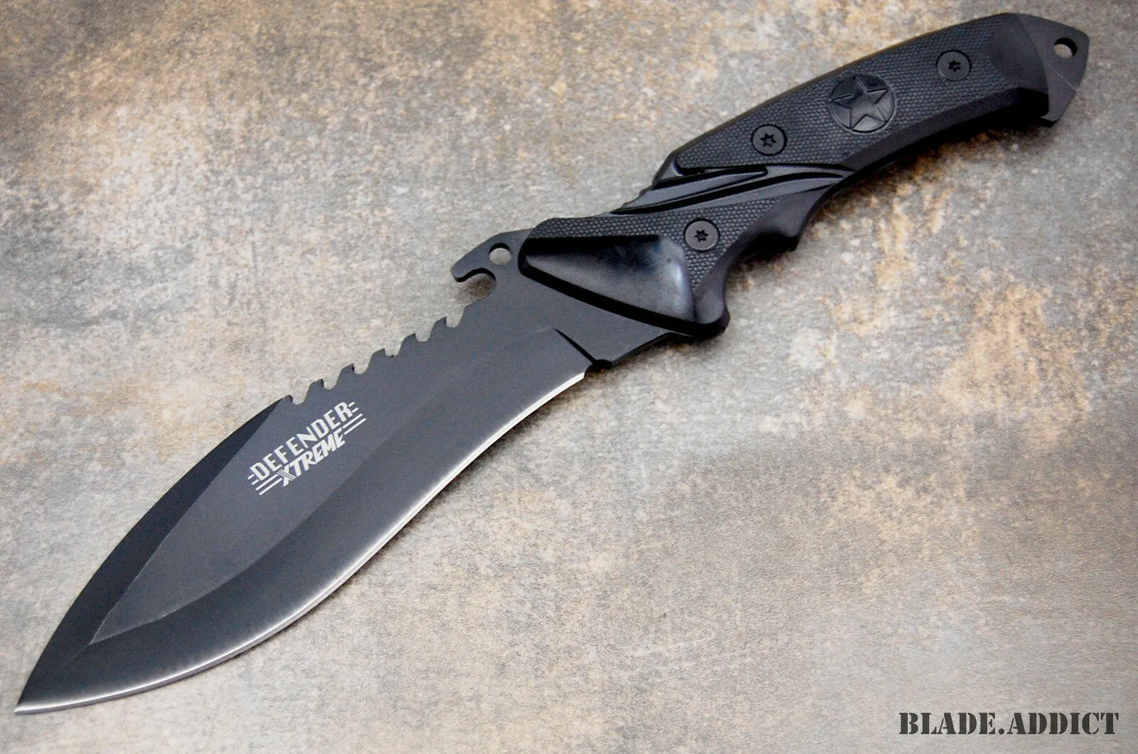 11" Black Combat Fixed Blade