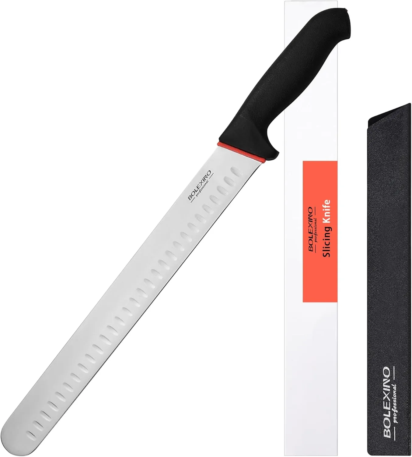 12 Inch Carving Slicing Knife, Sharp Premium Ham Slicer knife, Great for Slicing Roasts, Meats, Fruits and Vegetables (12" carving knife)