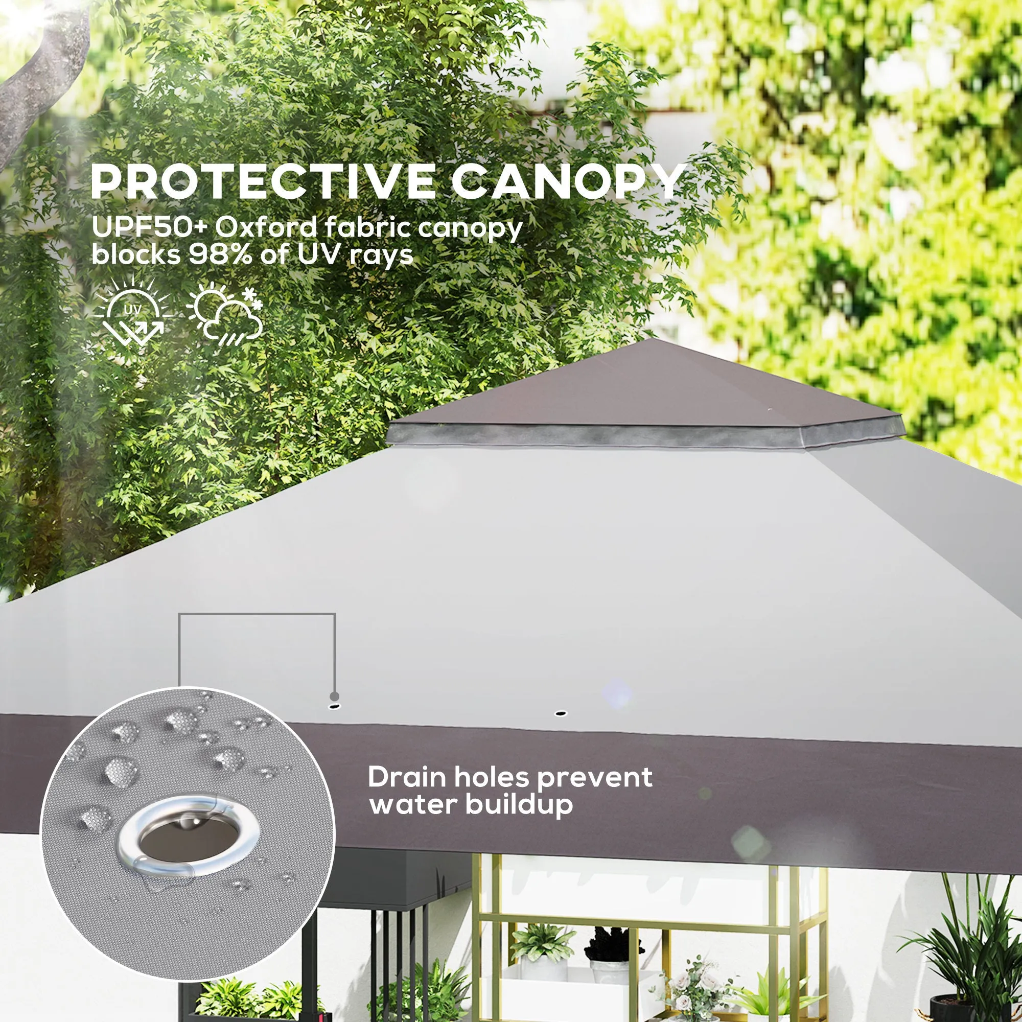 13' x 13' Pop Up Canopy Tent, UPF50  Sun Protection, Height Adjustable with Sand Bags, Gray
