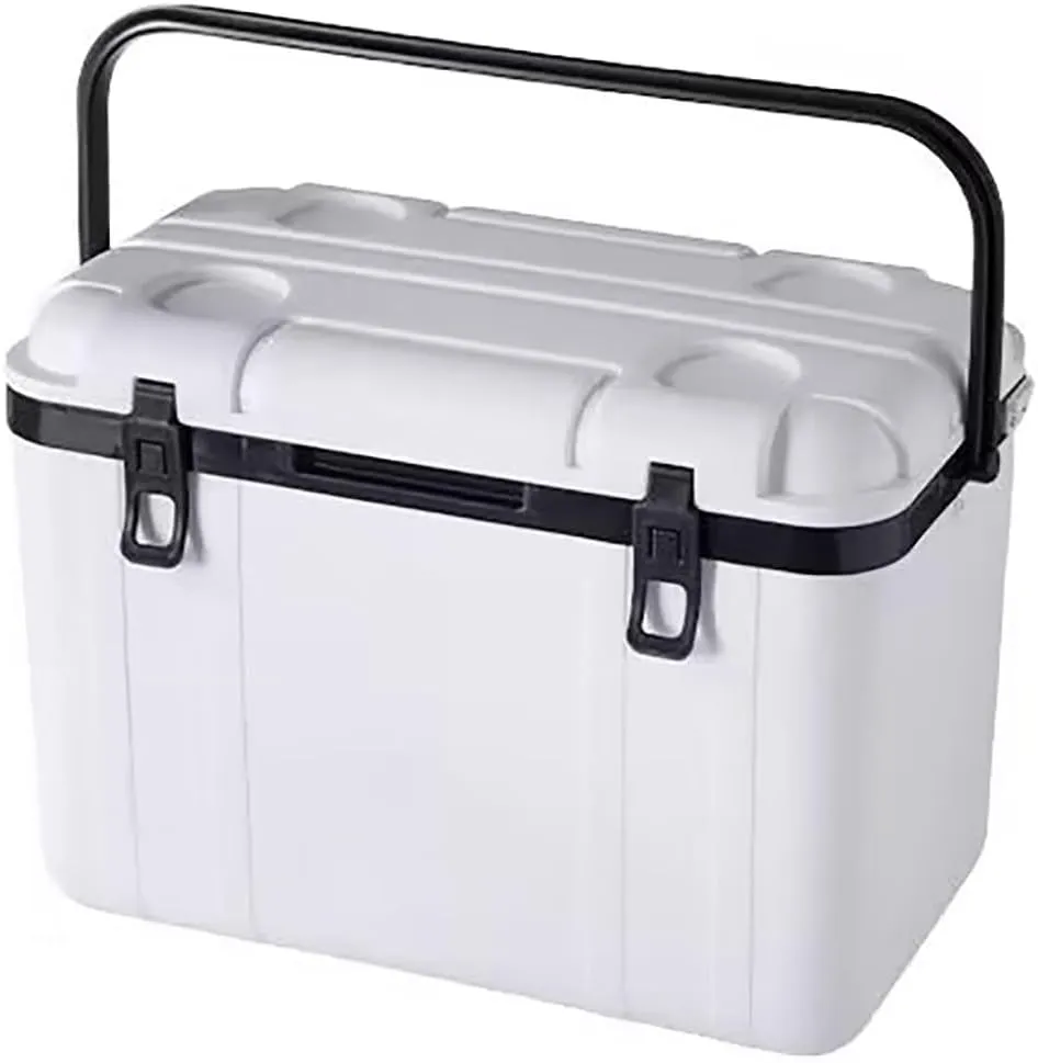 18/32 Quarts Triple-Layered Drybox Cooler and Small Hard Shell Lunchbox, Insulated Cooler with Handle Ice Pail for Camping