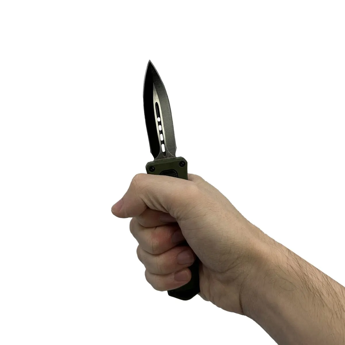 2-Pack: 4.5" Dagger Blade OTF Knife with Belt Clip