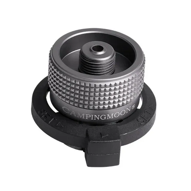 2023 Butane Adapter with Bracket for Gas Cartridge Conversion, Nozzle to Screw Type, Lindal Valve Output