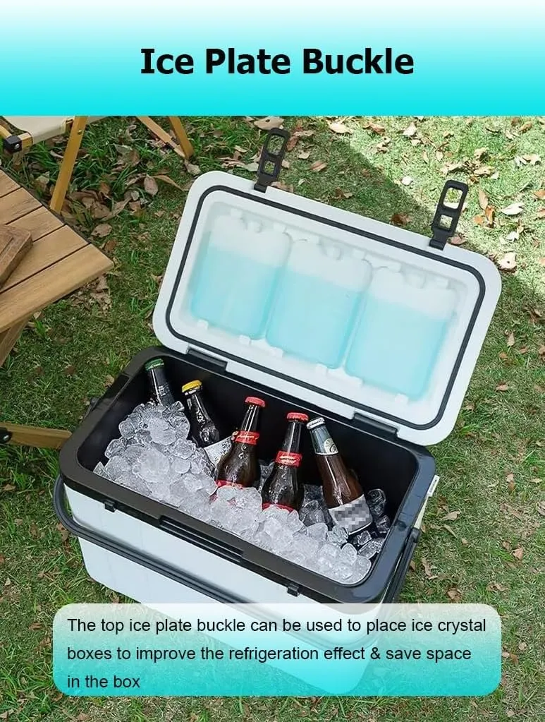 20/36 L Triple-Layered PP Air Tight Drybox Cooler and Small Hard Shell Lunchbox, Insulated Cooler with Handle for Camping Picnic