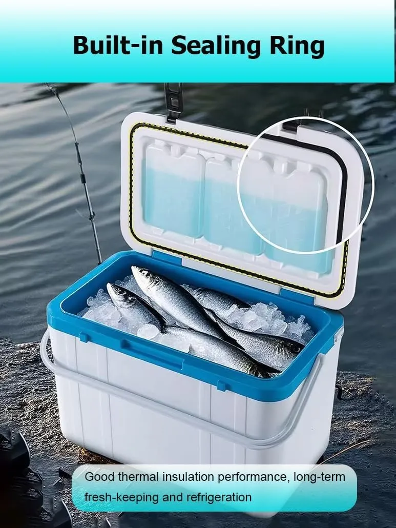 20/36 L Triple-Layered PP Air Tight Drybox Cooler and Small Hard Shell Lunchbox, Insulated Cooler with Handle for Camping Picnic