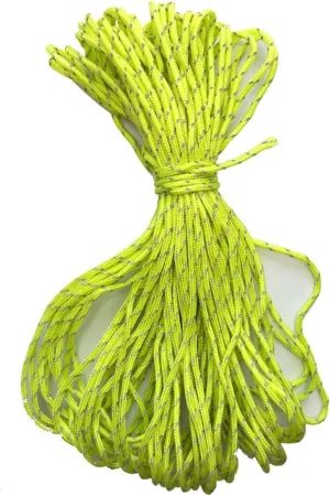 20m 2mm Reflective Tent Cord Rope Camping Awning Rope Runner Guy Line DaJiKan (Color : Fluorescence Green)