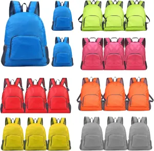 21 Pcs Backpacks in Bulk 17 Inch Foldable Lightweight Backpack Outdoor Travel Book Bag Large Capacity Colorful Classic Back Packs for Adults(7 Colors)