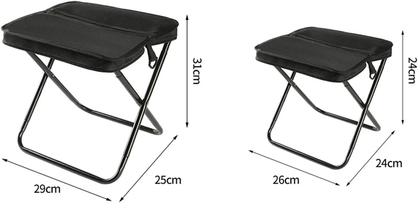 2PCS Foldable Backpack Stool,Portable Ultra Lightweight Mountaineering and Hiking Stools,Compact Outdoor Folding Chair, Sturdy Crossbody Bag Stool,Ideal for Camping,Hold Up to 260lb (Green,Small)
