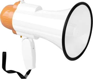 30 Watt Power Portable Megaphone Bullhorn Speaker Voice, Siren/Alarm and 240S Recording with Volume Control and Strap
