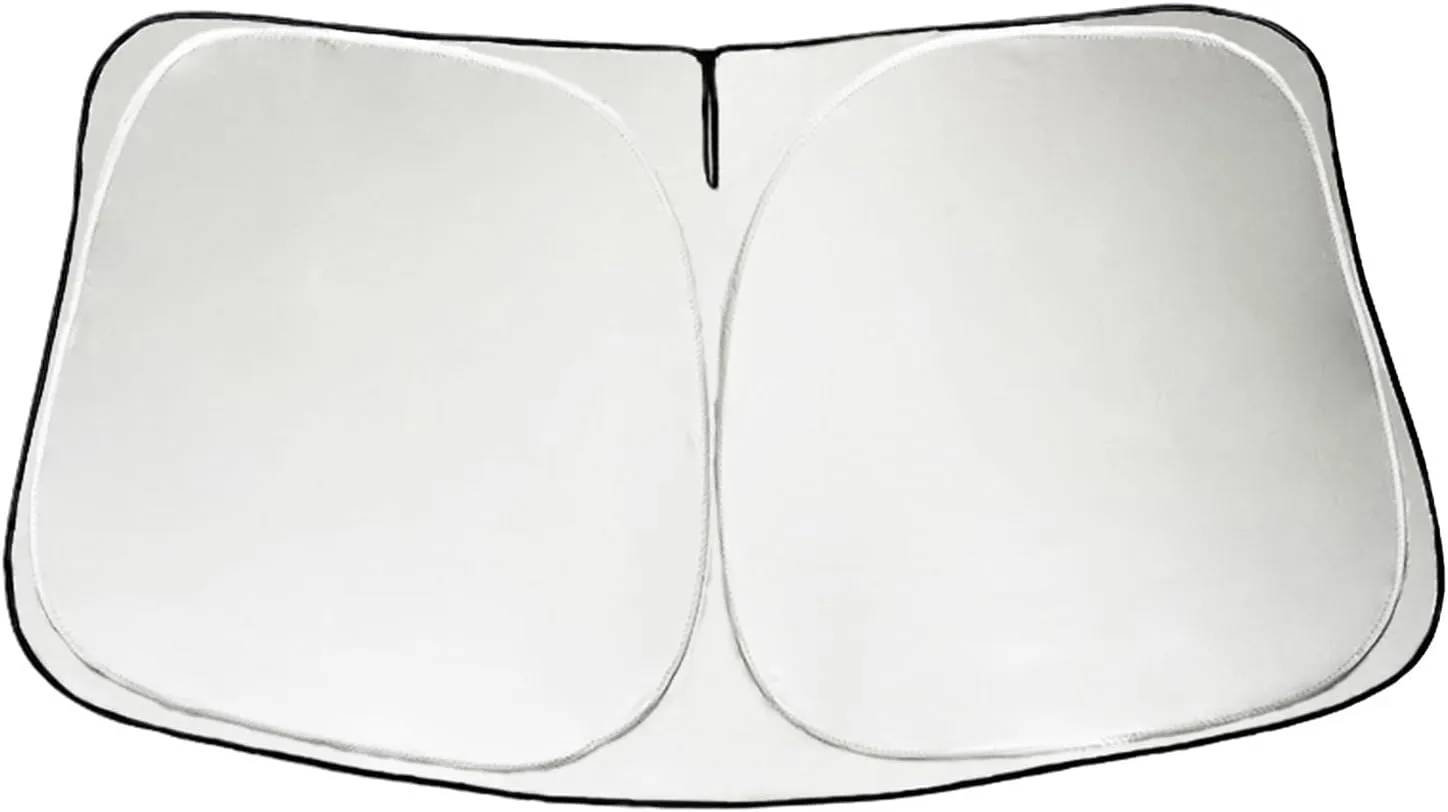 300t Thickened Windshield Sun Shade, Car Sun Shade Updated Version No-Light-Pass Technology for Keep Interior Cool, Sunshade for Car Windshield Fits Cars, Trucks, and SUVs（M, 57 * 31in）