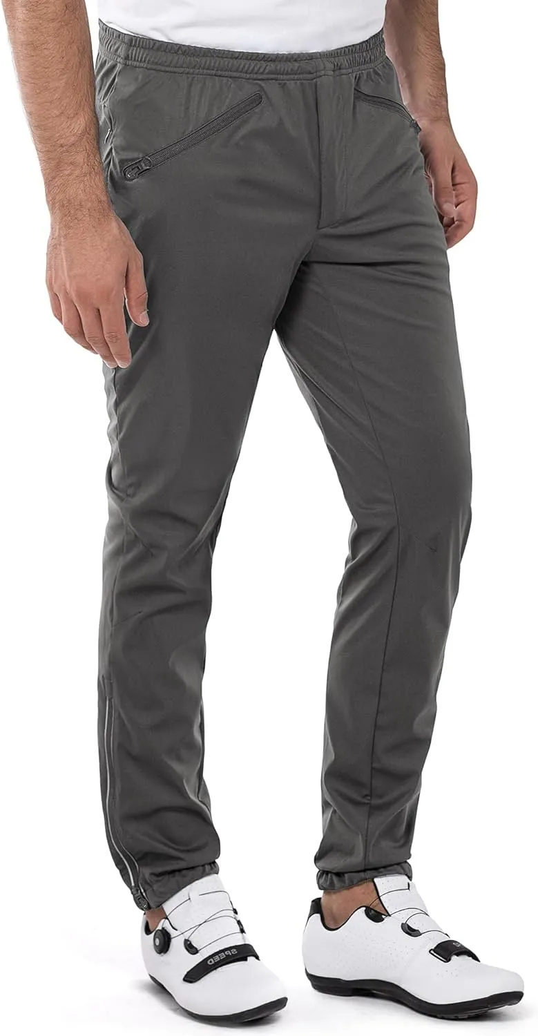 33,000ft Men's Waterproof Cycling Pants, Windproof Breathable Athletic Mountain Bike Pants Running Hiking Sweatpants Sports