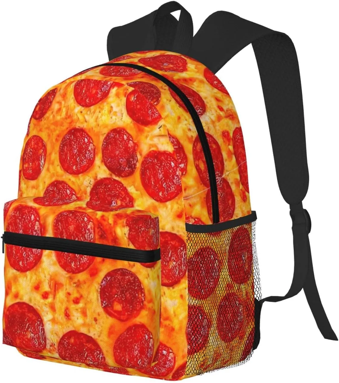 3d Pizza Pepperoni Print Backpack For Men And Women Lightweight Backpack Casual Daypack For Workplace Travel
