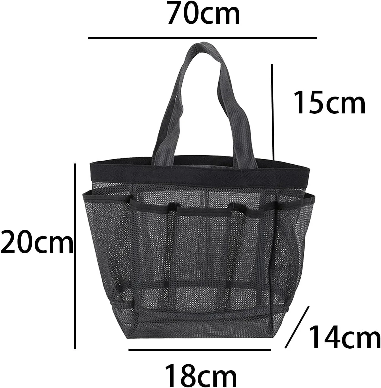 3X Mesh Showering Basket Storage Pouch Bag Tote Makeup Brush Cosmetic Organzier Vanity Toiletry Accessories Holder for Daily Traveling