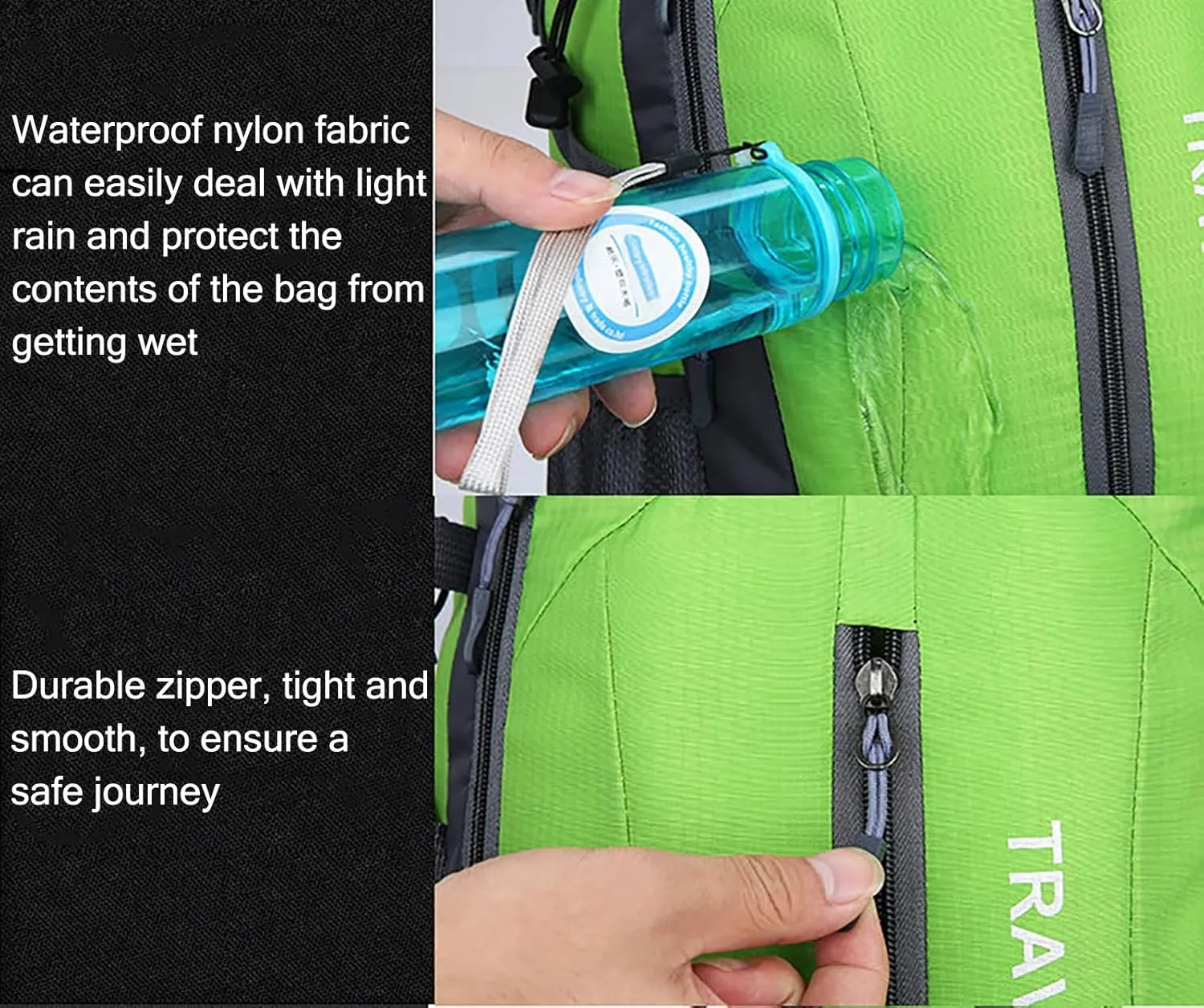 40L Outdoor Climbing Bag Lightweight Portable Backpack for Travel Hiking Mountaineering Skiing Daypack(Blue)