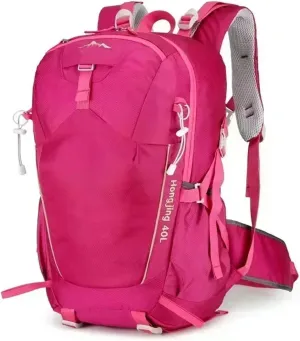 40L Outdoor Hiking Camping Backpack Bag Men Outdoor Light Climbing Bag Woman Cycling Backpack With Cover(Pink)