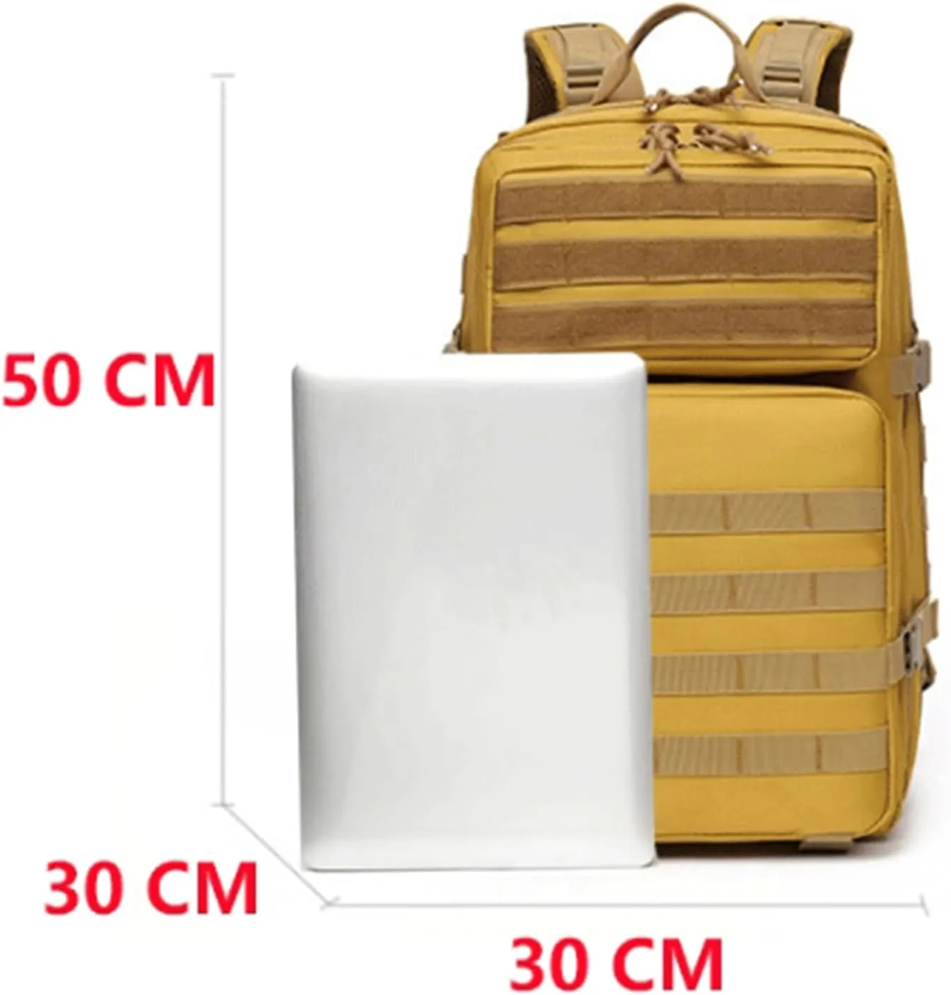 45L Military Tactical Backpack For Men Molle Army 3 Days Assault Pack Water Resistant Hiking Rucksack Bug Out Bag (A)