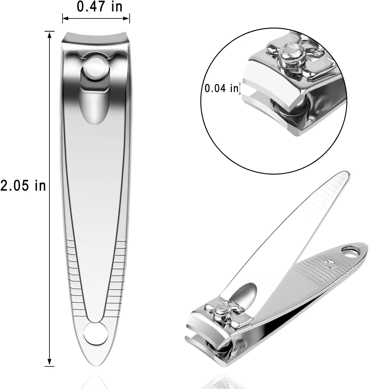50 Pack Stainless Steel Nail Clippers Bulk, Bulk Nail Clippers for Homeless Individually Wrapped, for Homeless,Shelter, Air Bnb, Hotel (50 PCS)