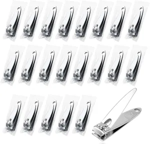 50 Pack Stainless Steel Nail Clippers Bulk, Bulk Nail Clippers for Homeless Individually Wrapped, for Homeless,Shelter, Air Bnb, Hotel (50 PCS)