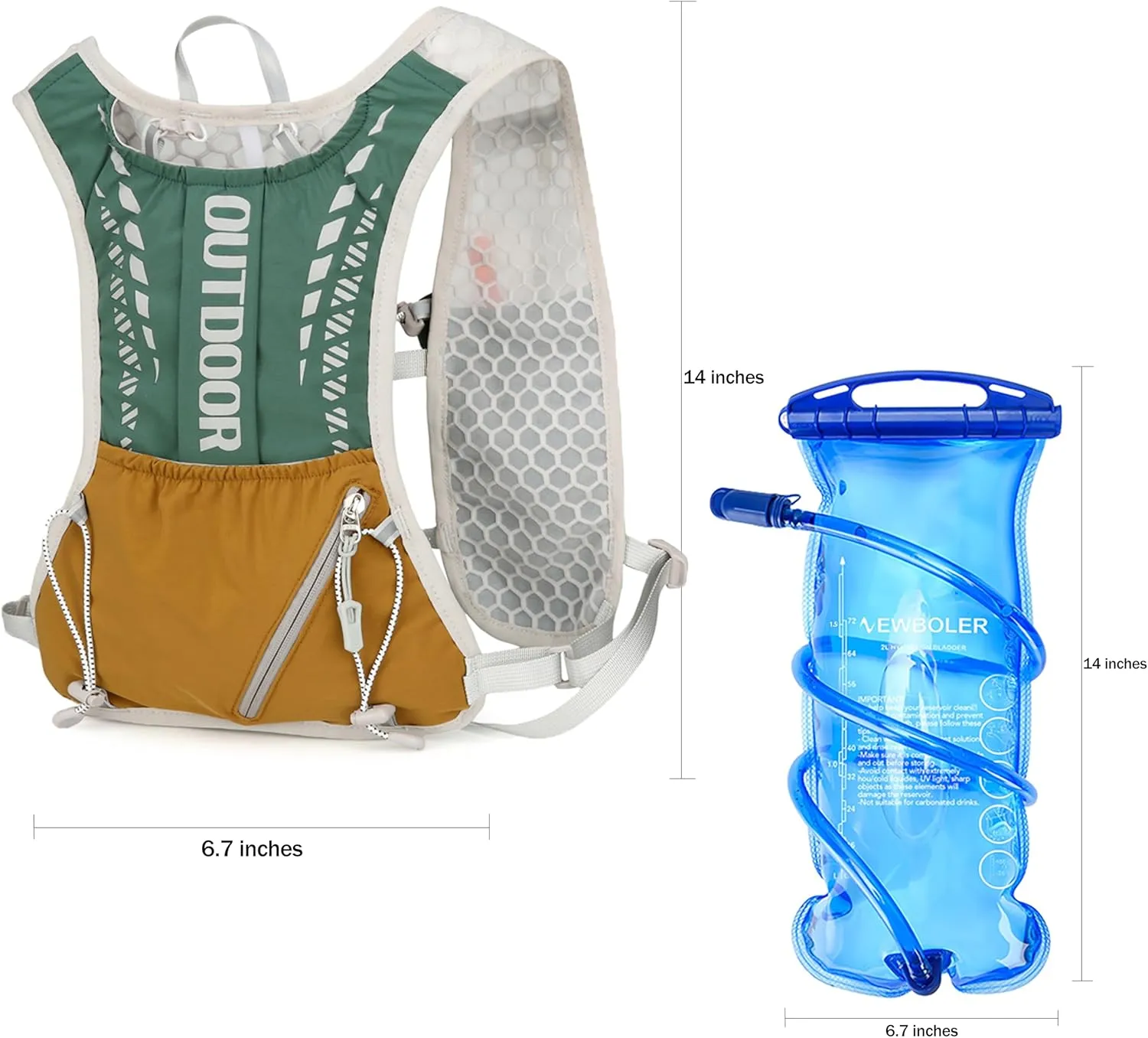 5L Hydration Pack for Women- Running Vest with 1.5L Water Bladder, Lightweight Water Backpack for Hiking, Running, Biking, and Raves - Reflective Safety Design, Comfort Fit