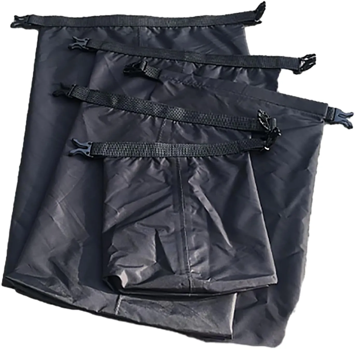 5Pcs Dry Bag Outdoor Beach Buckled Storage Sacks Lightweight Dry Bag for Campings Kayaking Backpacking