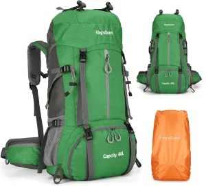 60L Hiking Backpack, Waterproof Camping Backpacking Backpack for Men Outdoor Climbing Daypack (Green)
