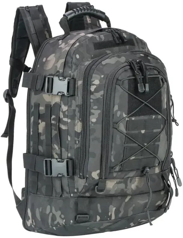 65L Military Tactical Backpack Army Molle Assault Rucksack Men Backpacks Travel Camping Hunting Hiking Bag (camo 6)