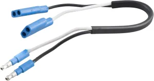 66165 Black 1' Length Two Slim-Line Male To Two Double Females