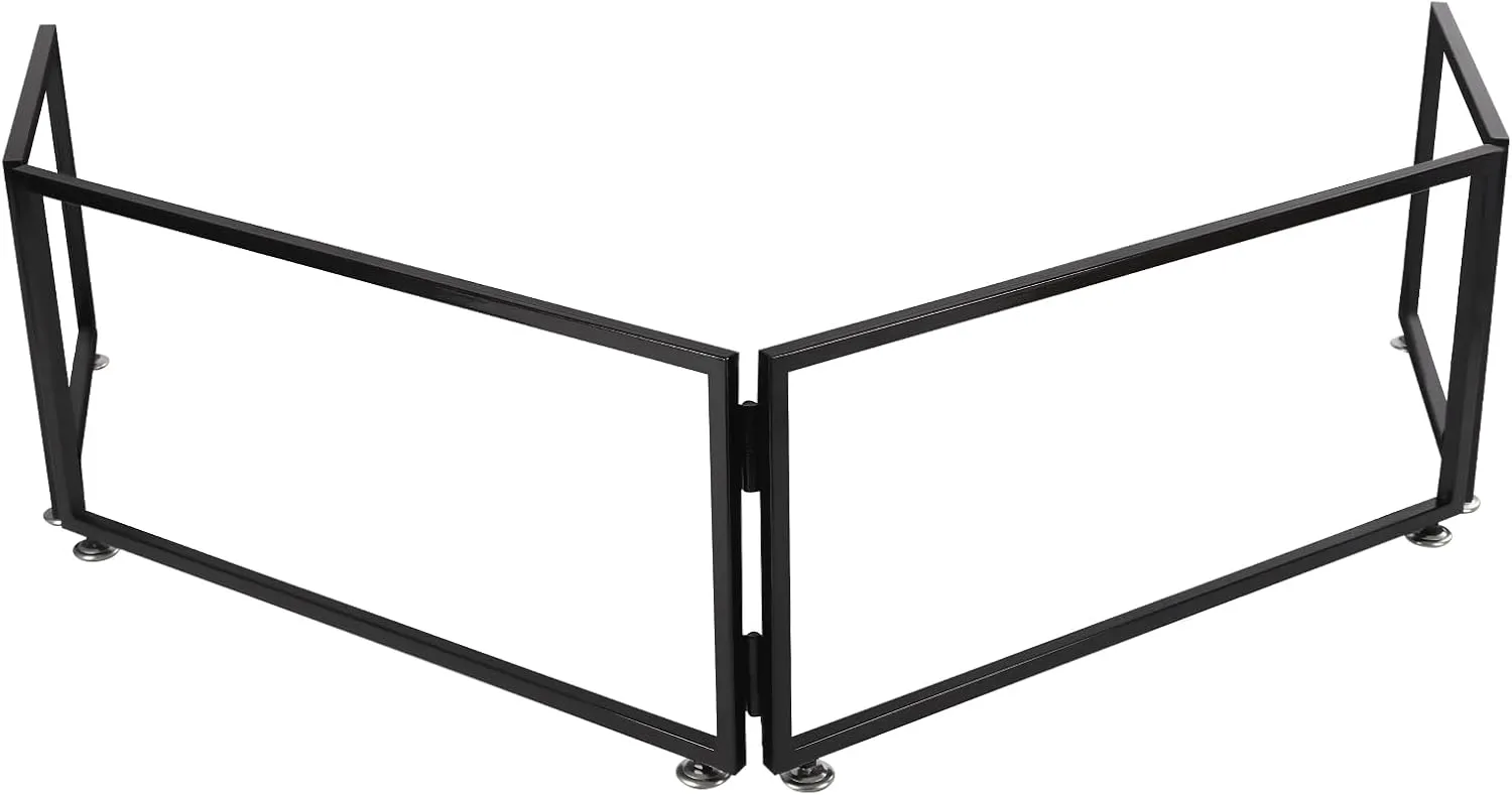 67'' DJ Event Facade Metal White/Black Scrim Booth with Travel Bag Foldable, for Public Squares, Ice Rinks, Birthday Party Supplies, Family Parties, Discos, Bars