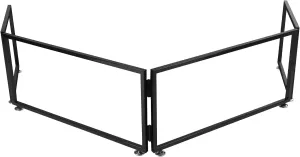 67'' DJ Event Facade Metal White/Black Scrim Booth with Travel Bag Foldable, for Public Squares, Ice Rinks, Birthday Party Supplies, Family Parties, Discos, Bars