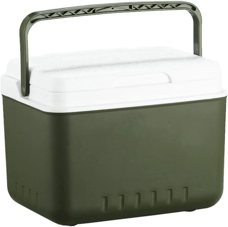 6L Insulated Portable Cooler, Leak-Proof Hard Cooler with 5-Day Ice Retention, Compact Outdoor Cooler for Camping, Picnics & Day Trips (Heavy-Duty Handle)