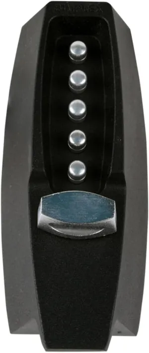 7104-19 Combination Deadlocking Latch with 2.37-2.75 in. Adjustable Backset Black