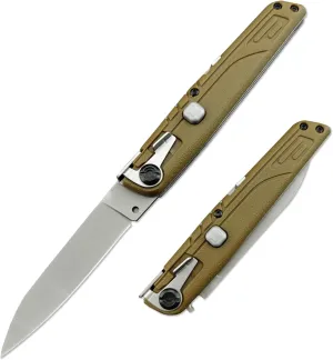 7.7" Assisted Opening Folding Knife, Button Lock EDC Pocket Knife for Men Women, Combat Knife for Outdoor Camping Hunting Gift