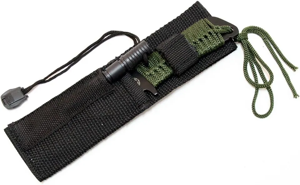 7" Hunting Knife with Fire Starter Carbon Steel Blade
