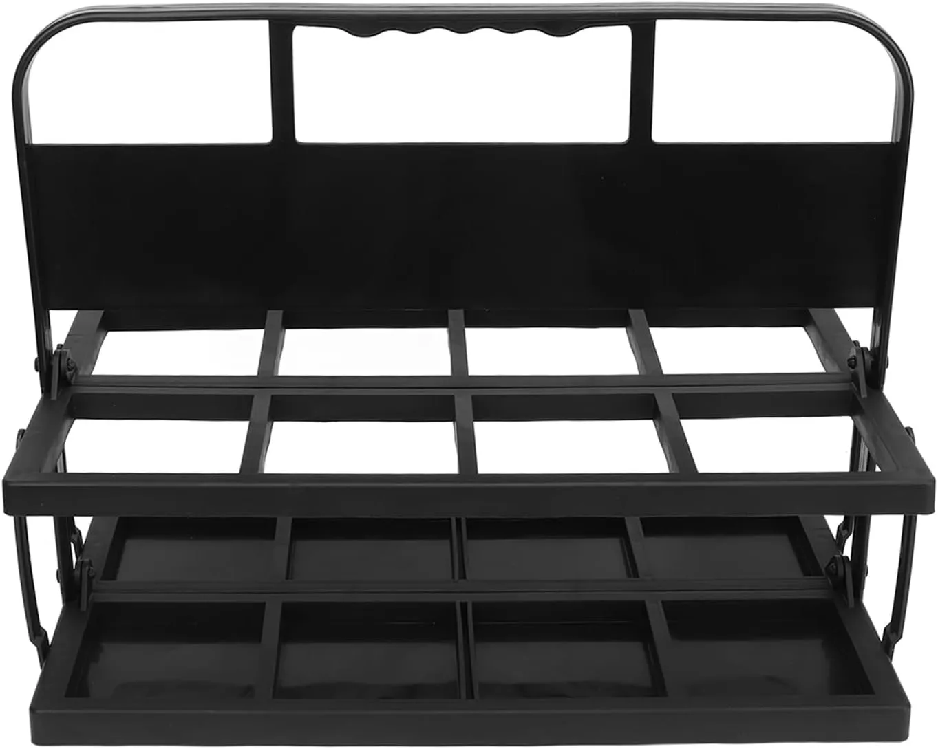 8 Cup Drink Carrier with Handle, Plastic Cup Carriers for Drinks, Drink Holder for Car, Portable Foldable Reusable Mobile, Use for Food Delivery Bag, Black