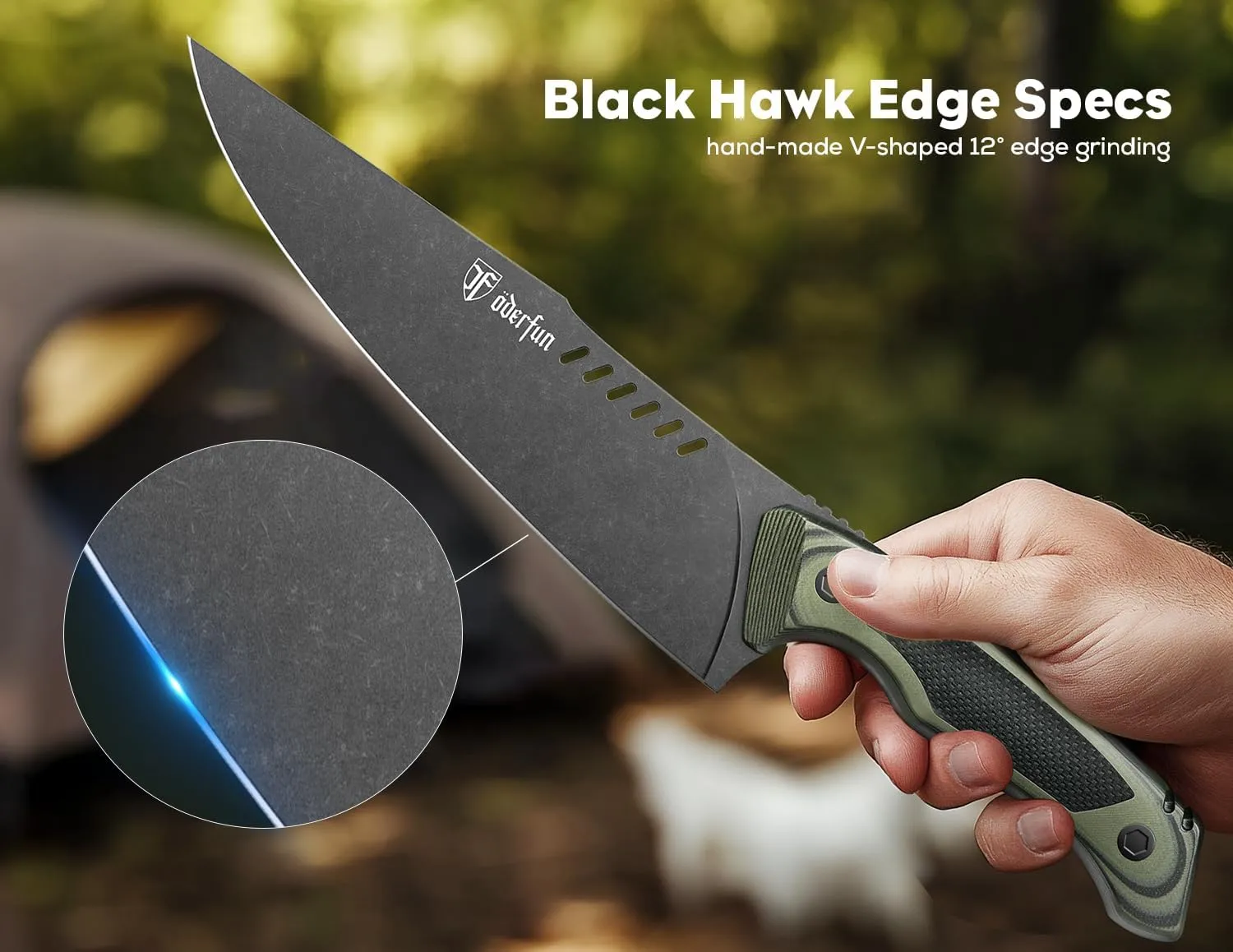 8 Inch Professional Chef Knife - German Steel Blade with G10 Handle & Full-Tang Construction - Outdoor Kitchen & Survival Gyuto Design - Knife For Man