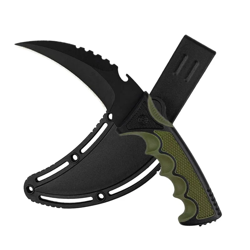 8.5" Karambit Fixed Blade Tactical Knife W/ ABS Holster