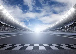 8x6ft Fabric Racing Backdrop Finish Line Race Track Background for Racing Birthday Party Decorations Auto Moto Champion Sport Competition Photo Props