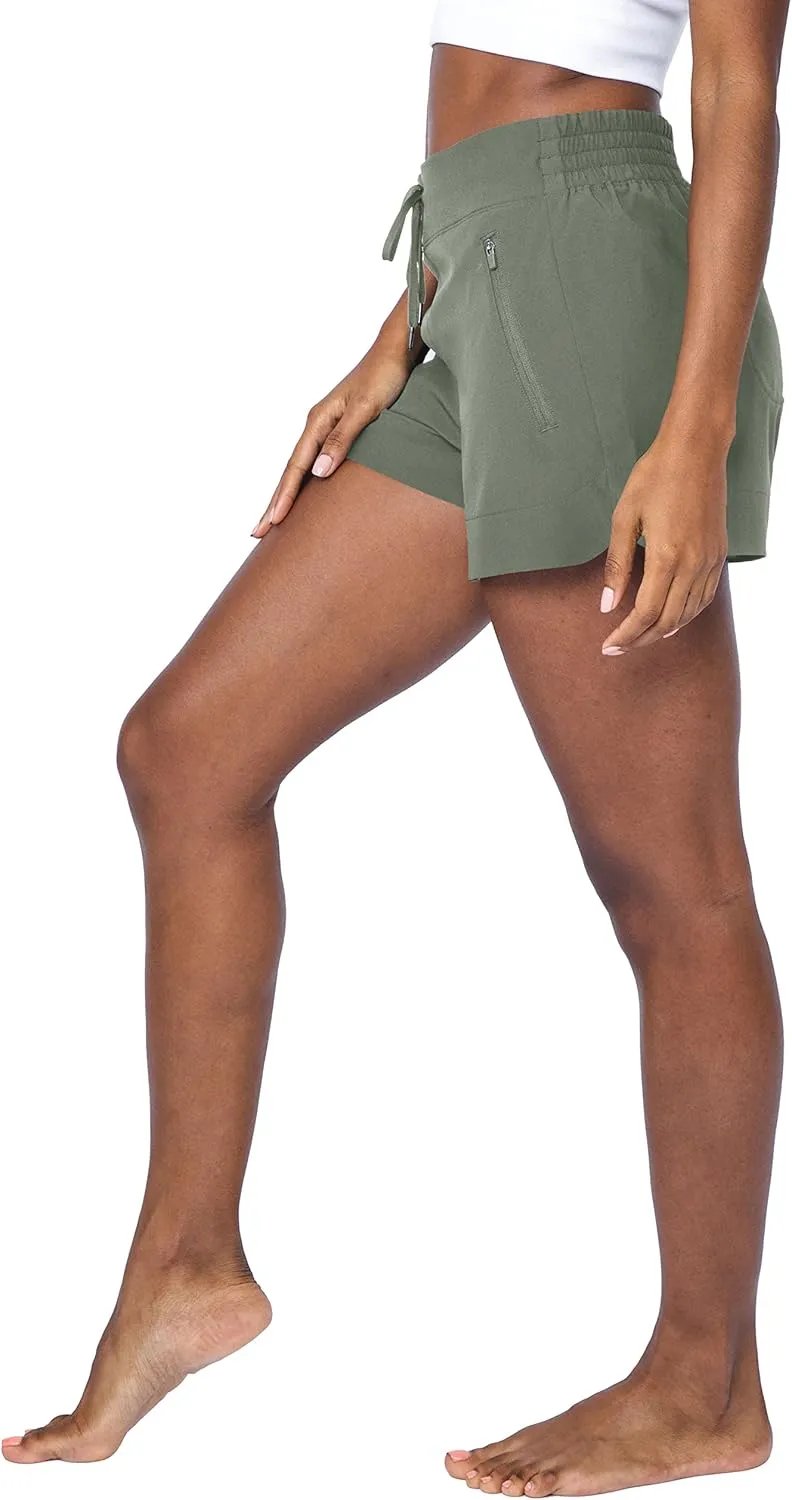 90 Degree By Reflex Stretch Woven Lightweight Walking Shorts with Side Pockets