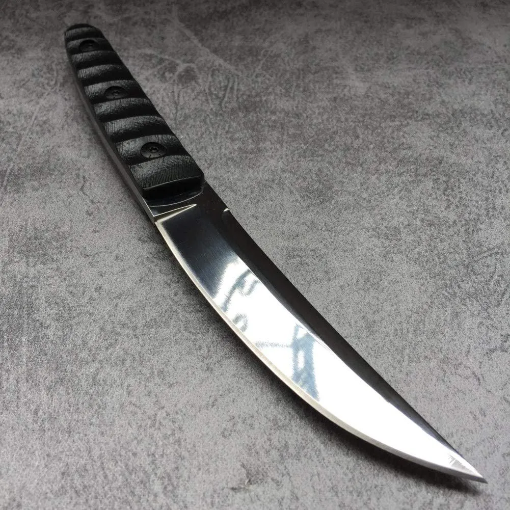 9.6-inch Tanto Fixed Blade Knife, Tactical 9Cr18Mov Steel Katana Blade, G10 Handle, for Outdoor Survival Camping Hunting