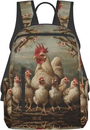 A Brood of Chickens print Fashion Backpacks Hiking Camping Day bags Men Women Traveling Outdoor backpacks