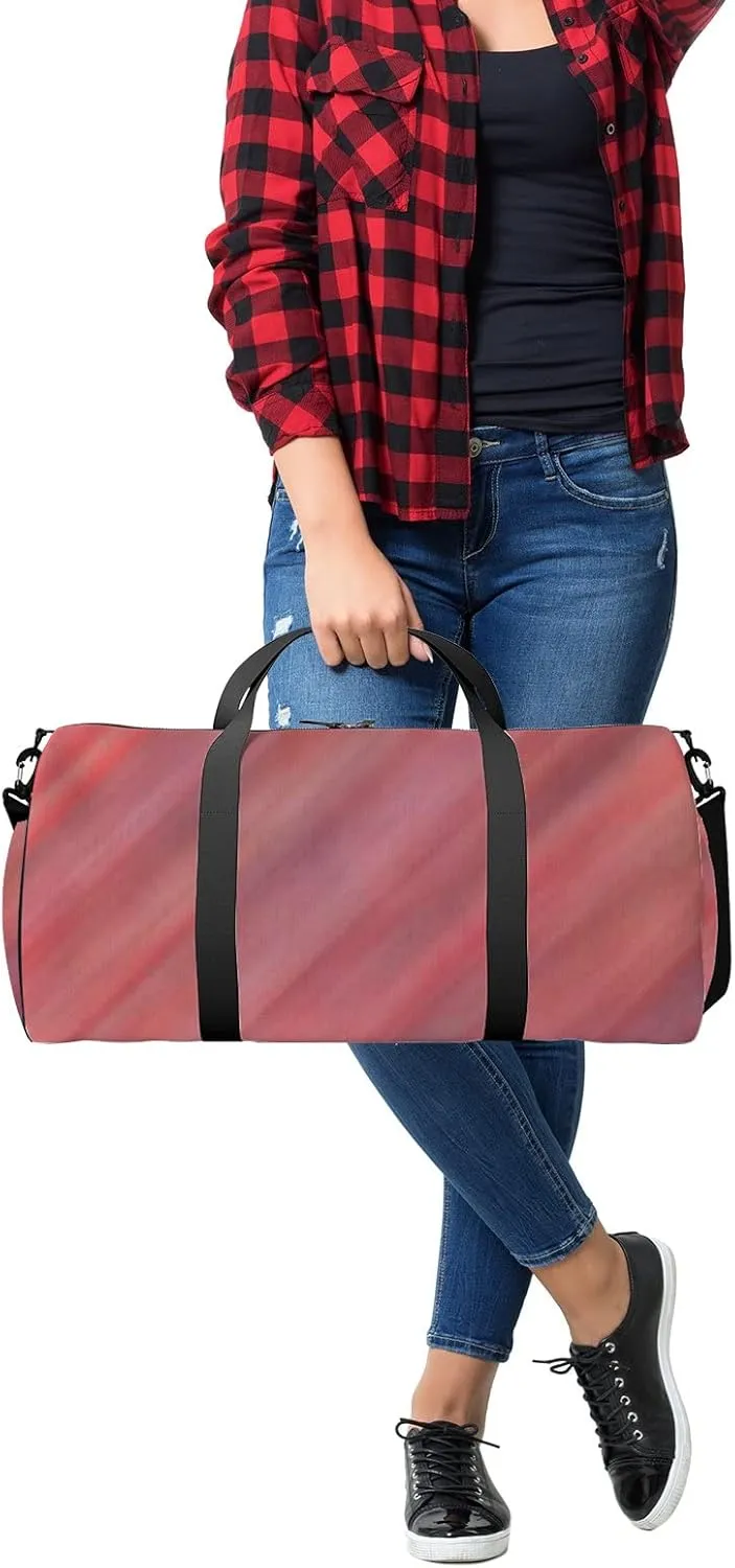 Abstract Colors Blur Background Texture Sports Bag Tote Bag Waterproof Gym Bag with Shoulder Strap Zipper 2 Side Pockets for Men and Women, Travel and Storage Shoulder Bag.