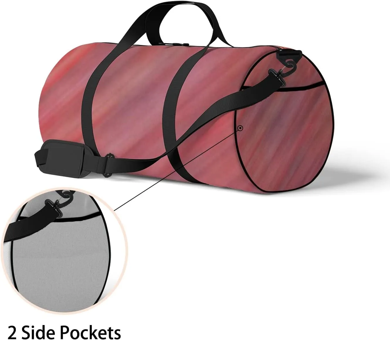 Abstract Colors Blur Background Texture Sports Bag Tote Bag Waterproof Gym Bag with Shoulder Strap Zipper 2 Side Pockets for Men and Women, Travel and Storage Shoulder Bag.