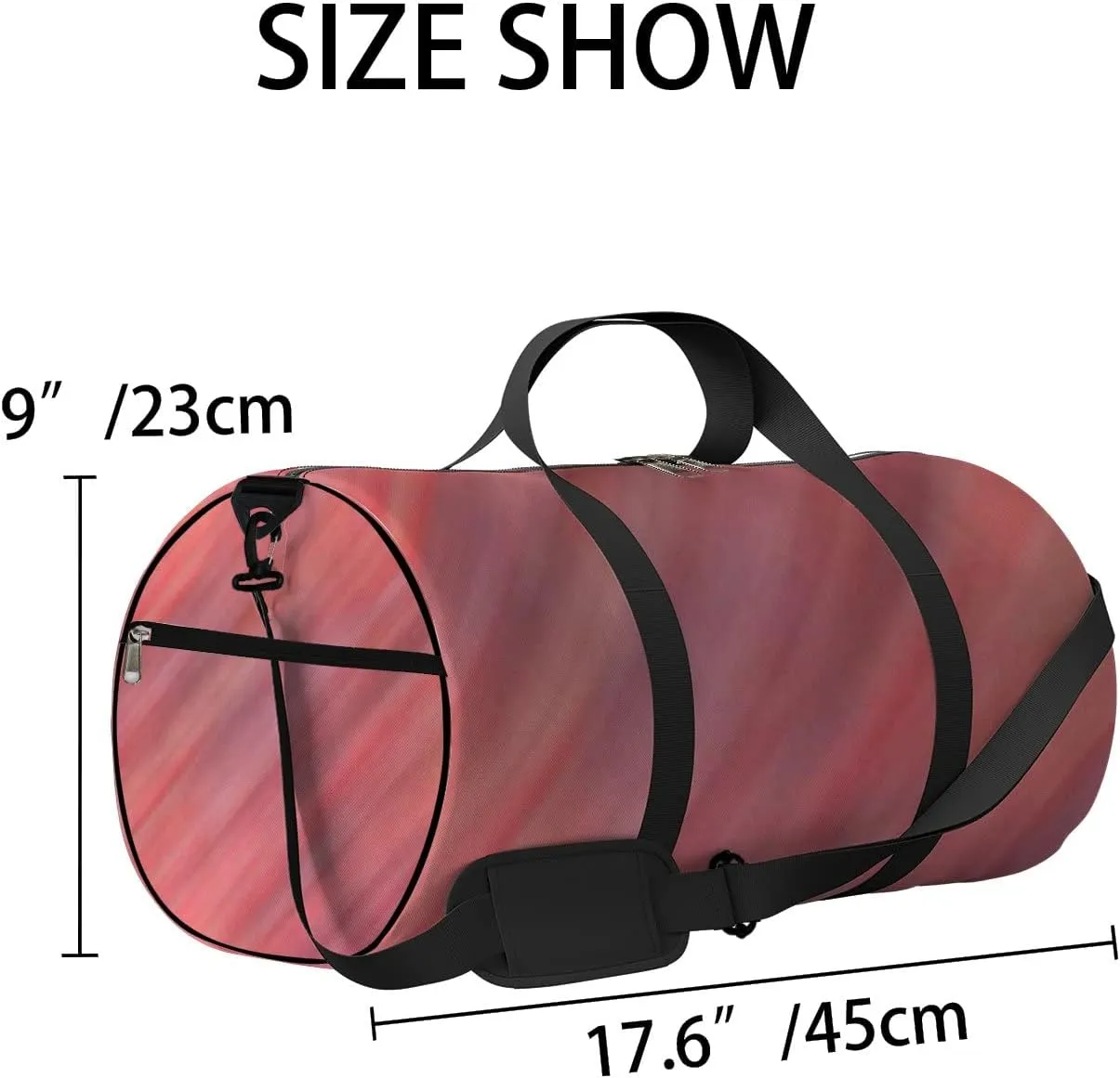Abstract Colors Blur Background Texture Sports Bag Tote Bag Waterproof Gym Bag with Shoulder Strap Zipper 2 Side Pockets for Men and Women, Travel and Storage Shoulder Bag.
